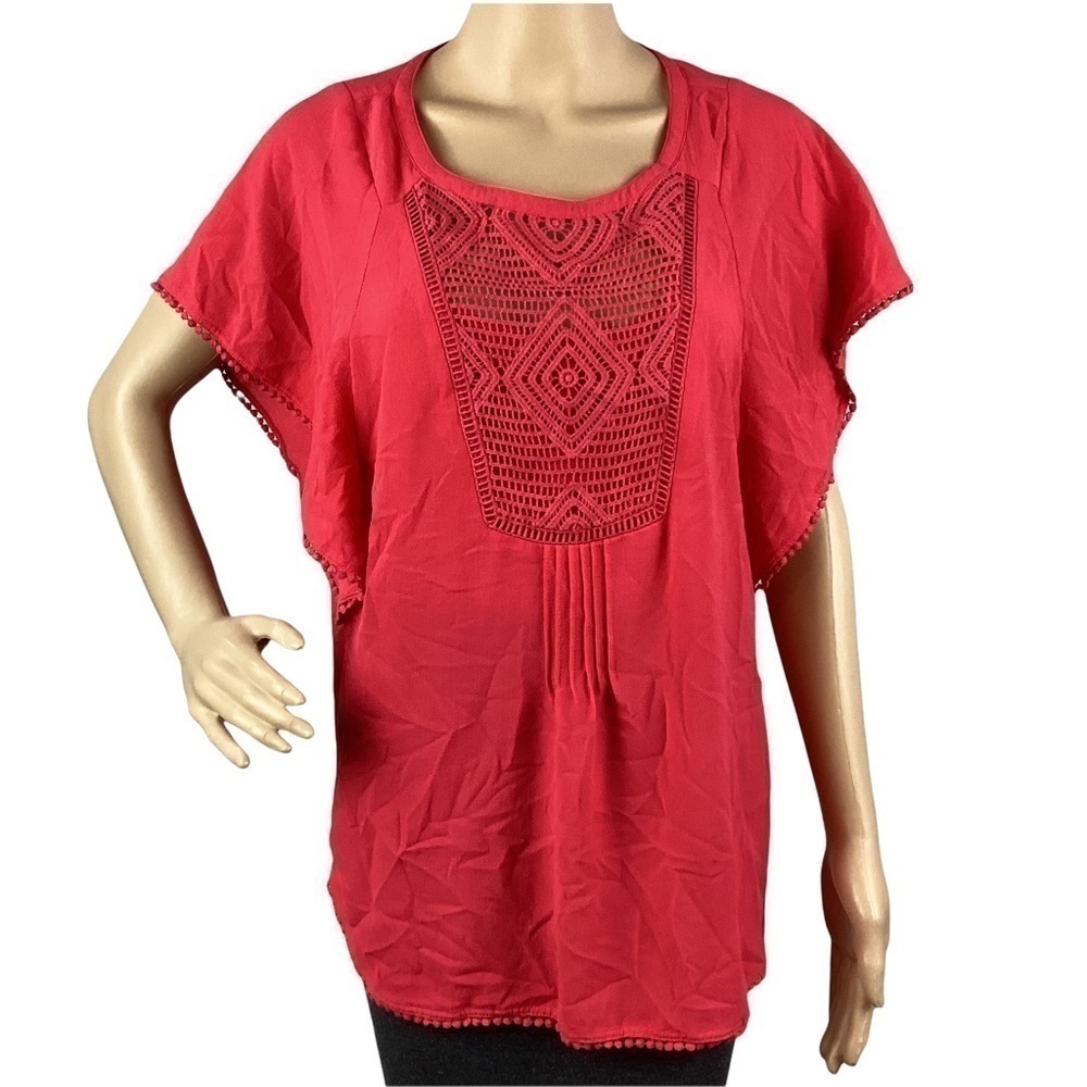 Anthropologie Meadow Rue Anele Top Size M Short Sleeve